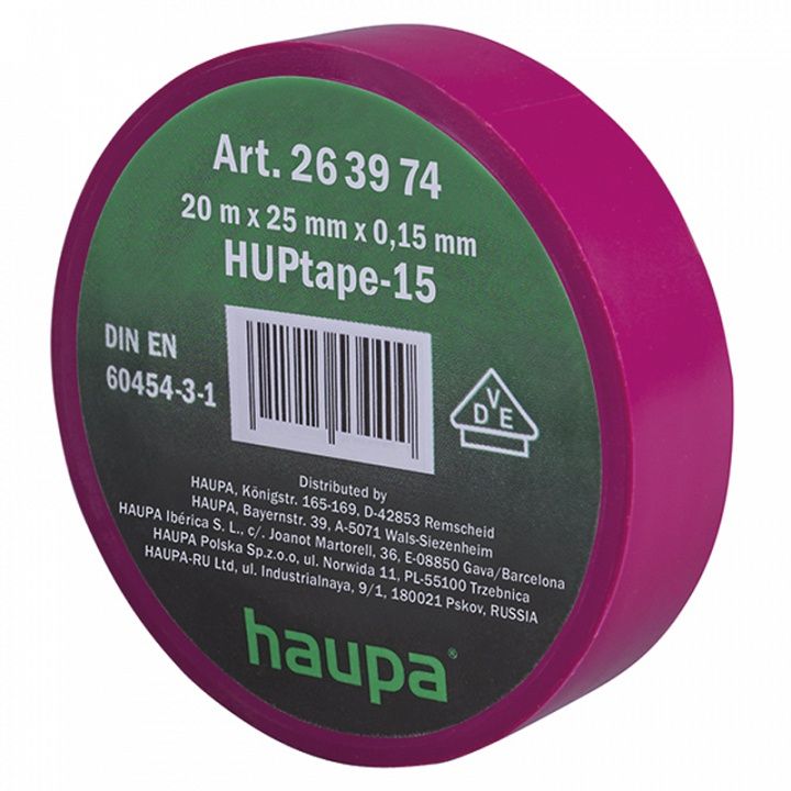 Изолента ПВХ цвет фиолетовый 25 мм x 20 м d=74 мм