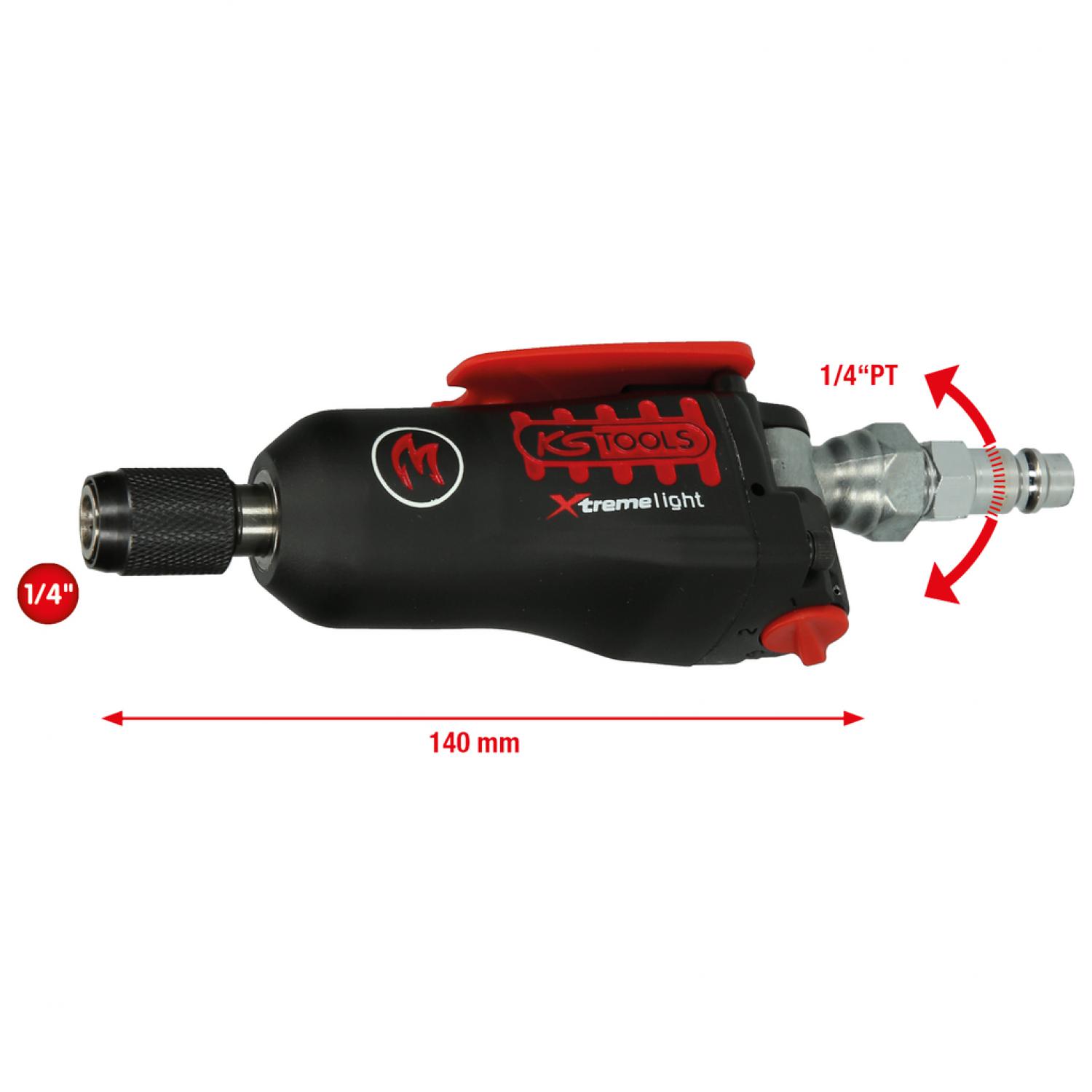 1/4 " MONSTER Xtremelight мини пневматический ударный гайковерт для бит с переключателем, 108Nm