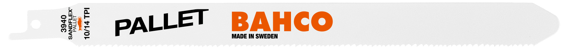 Биметаллические полотна для сабельных пил для ремонта палет BAHCO 3940-228-10/14-PR09-10P