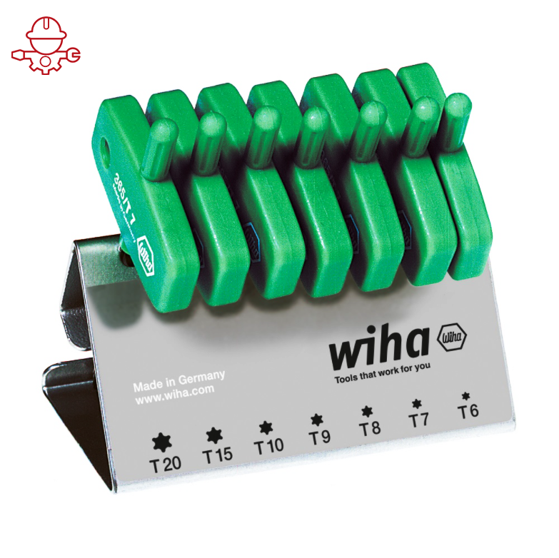 картинка Набор отверток TORX с рукояткой-ключиком Wiha 365 VB 25624 в подставке, 7 предметов от магазина "Элит-инструмент"