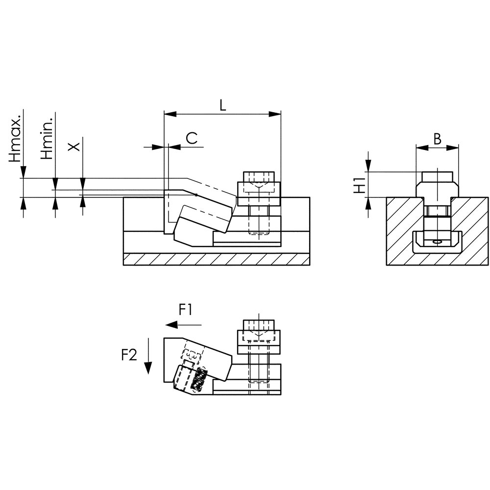 картинка Плоский зажим, модель Mini-Bulle АМF 73106 от магазина "Элит-инструмент"