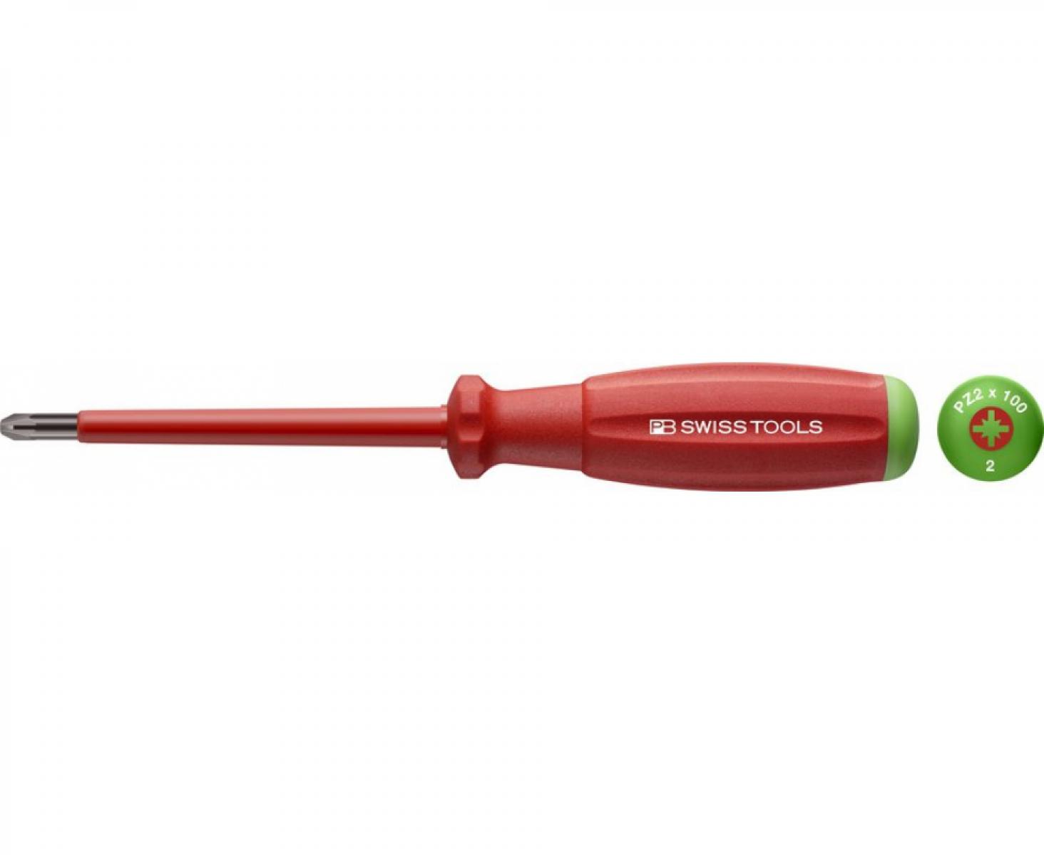 картинка Отвертка SwissGrip крестовая диэлектрическая Pozidriv VDE PB Swiss Tools PB 58192.3-150 PZ3 от магазина "Элит-инструмент"