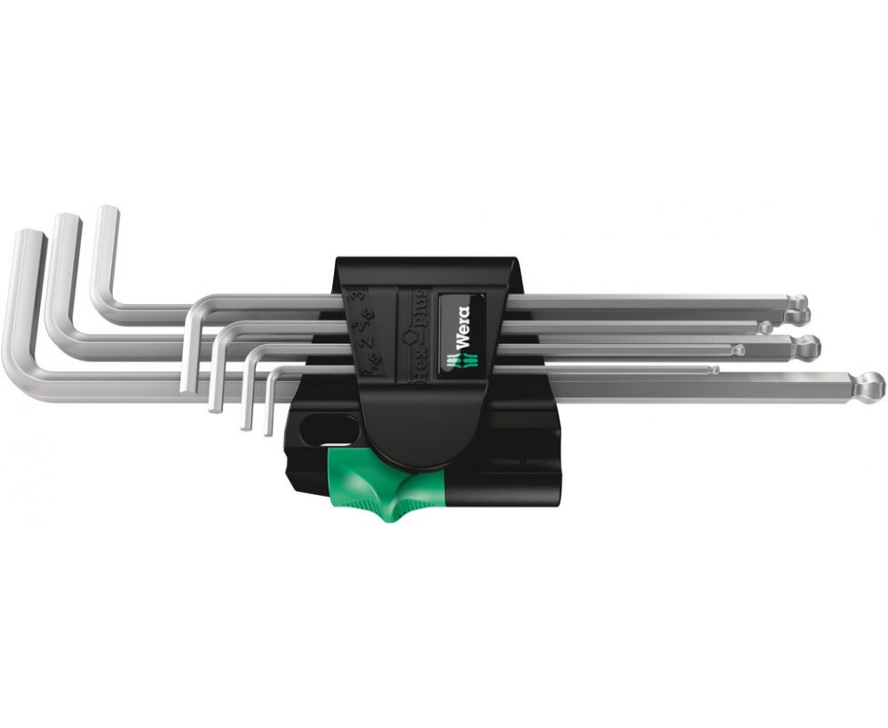 картинка Набор Г-образных ключей, метрических, хромированных Wera 950 PKL/7B SM Magnet WE-022101 от магазина "Элит-инструмент"