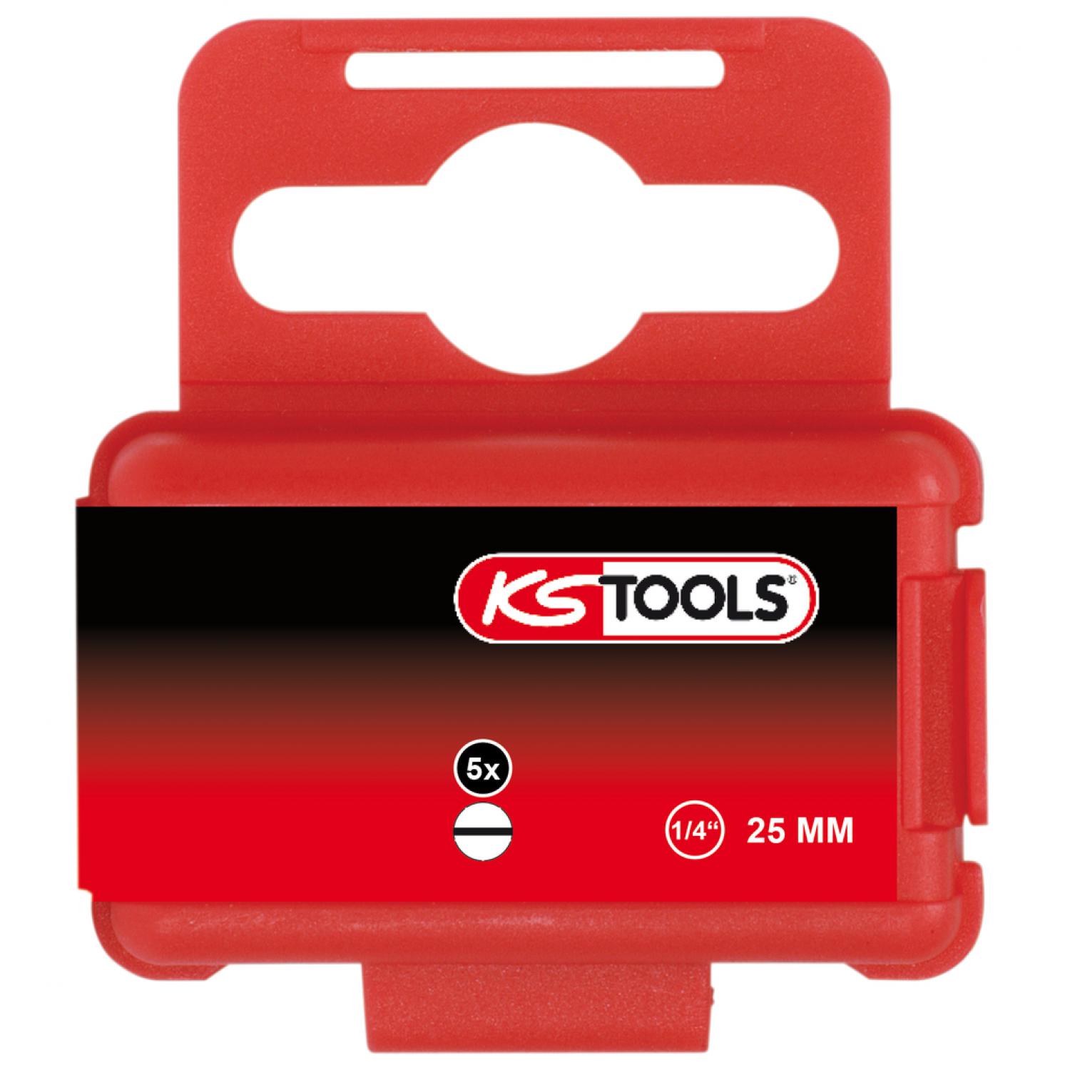 Бит TORSIONpower 1/4" шлицевой, 25 мм, 6 мм, 5 шт в упаковке