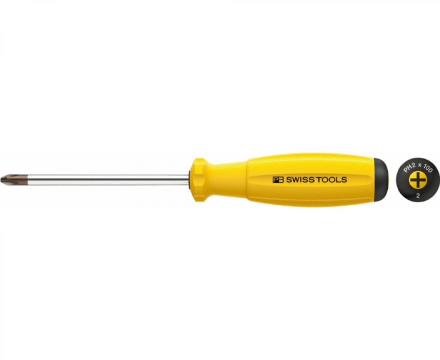картинка Отвертка крестовая антистатическая Phillips SwissGrip ESD PB Swiss Tools 8190.2-100 ESD PH2 от магазина "Элит-инструмент"