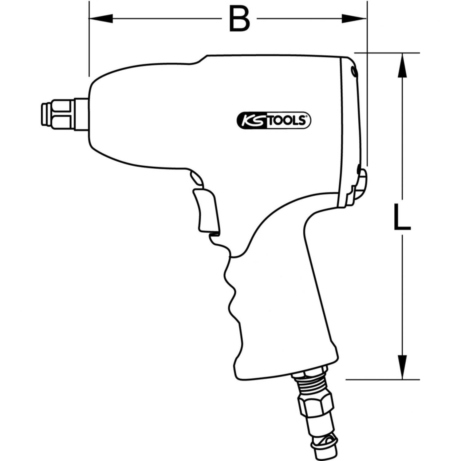 картинка 1/2" THE miniDEVIL - высокомощный пневматический ударный винтоверт 1084 Нм от магазина "Элит-инструмент"