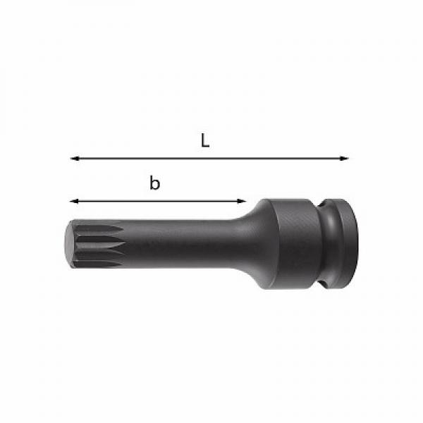 Головки ключей XZN для ступицы заднего колеса – AUDI/VW/SEAT/SKODA - IMPACT 233 1/2 MXZN U02332182