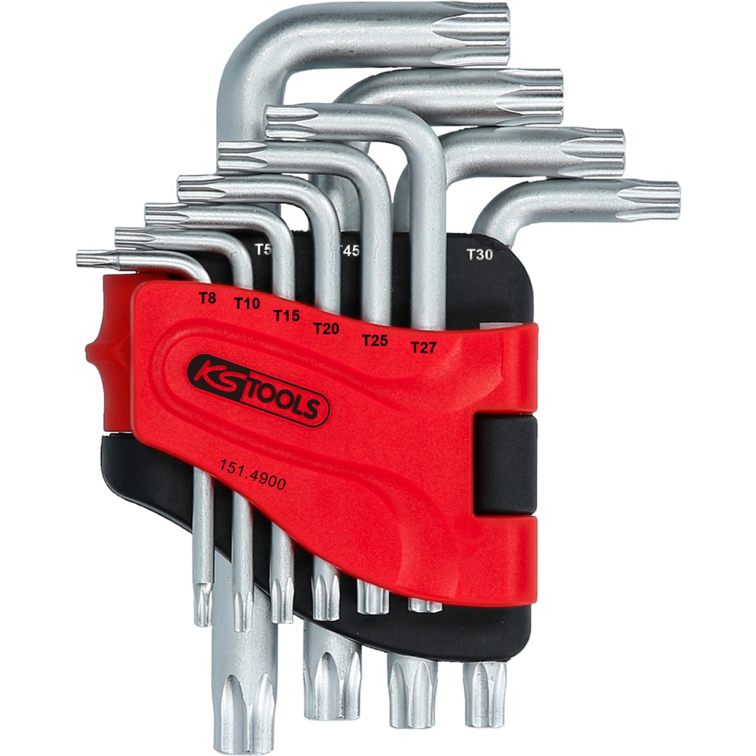 картинка комплект угловых штифтовых ключей с профилем Torx, короткий, 10 шт от магазина "Элит-инструмент"