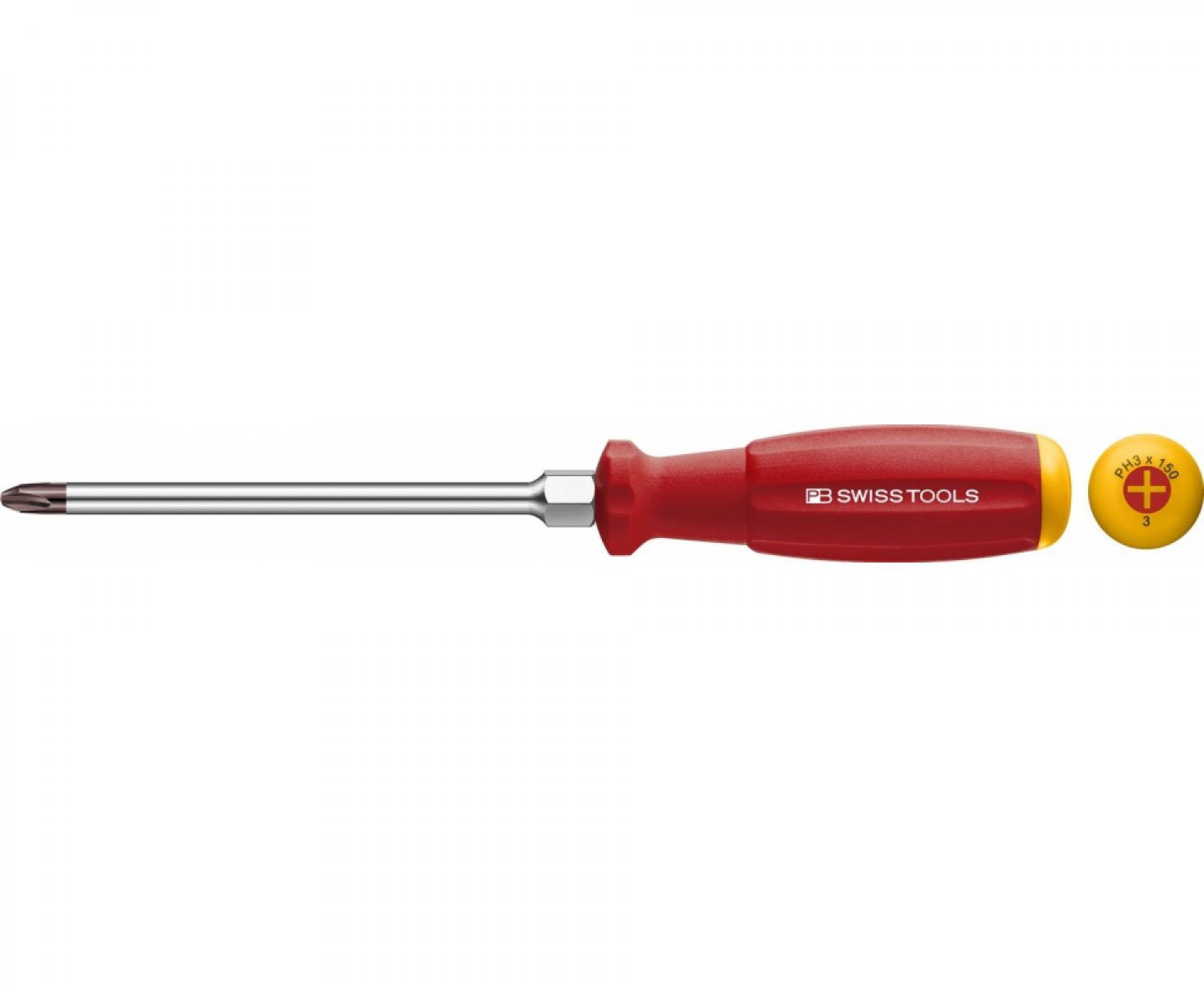 Отвертка крестовая Phillips SwissGrip PB Swiss Tools с шестигранной вставкой PB 8193.2-100 PH2