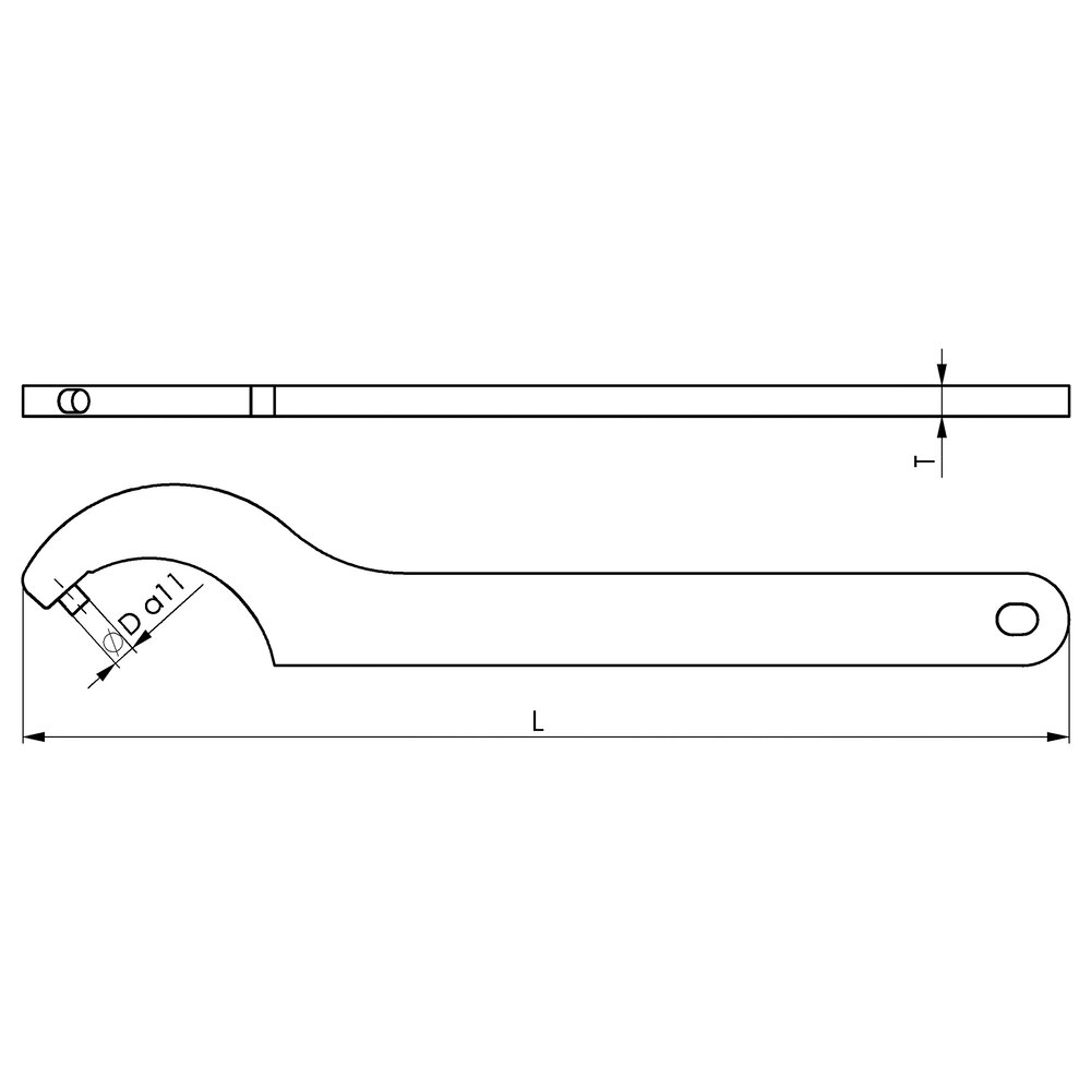 картинка Крючковый ключ со штифтом АМF 54973 от магазина "Элит-инструмент"