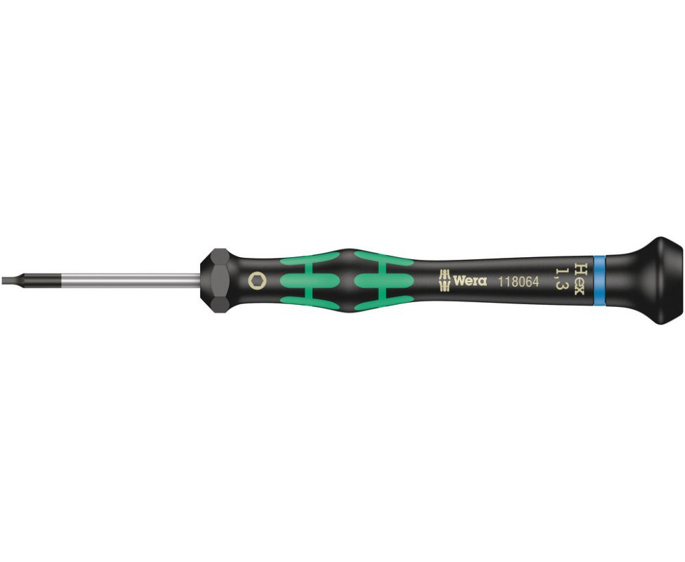 картинка Отвертка HEX Wera Kraftform Micro для электронщика 2054 WE-118060 0.7 х 60 с шестигранной головкой от магазина "Элит-инструмент"