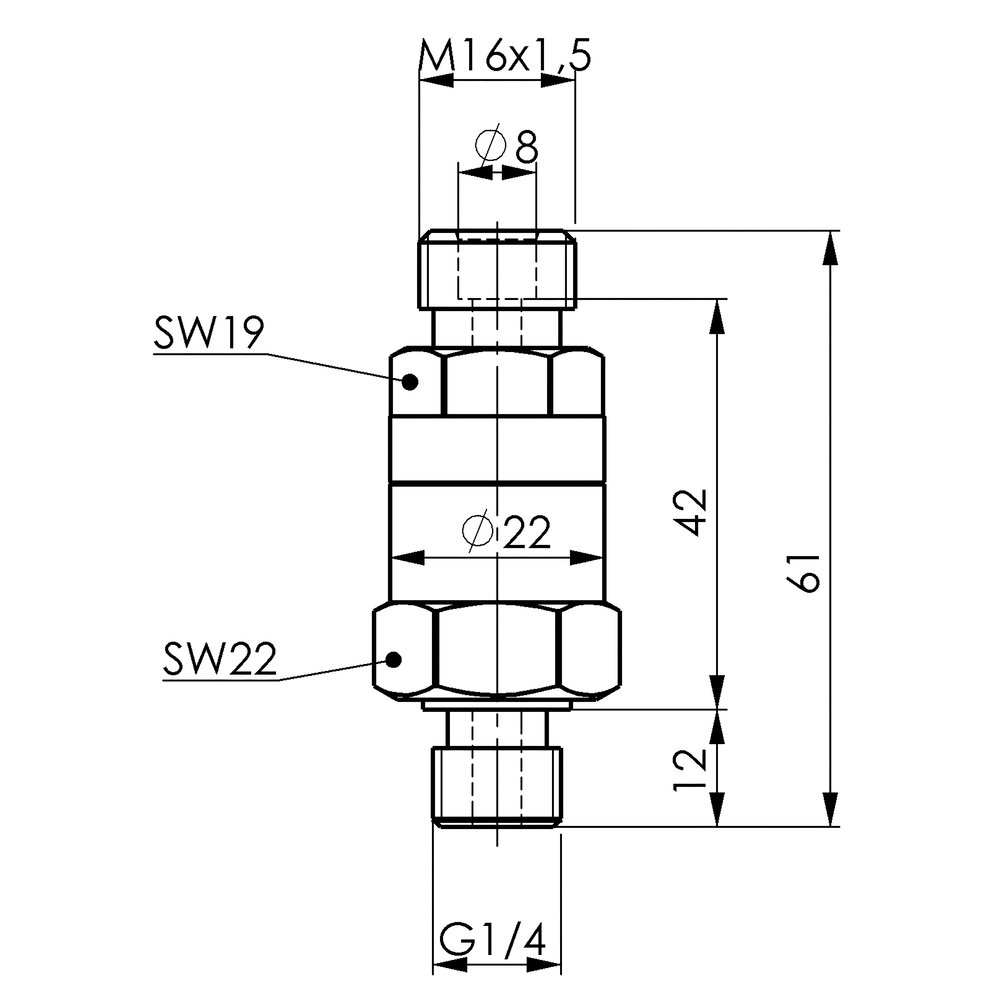 картинка Осевое поворотное соединение с одним проходом АМF 69088 от магазина "Элит-инструмент"