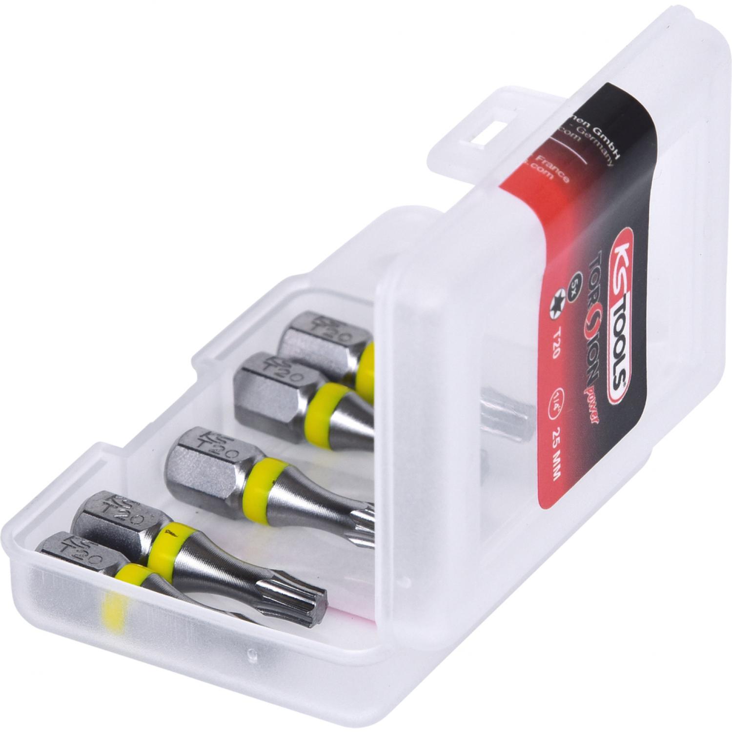 картинка Бит TORSIONpower 1/4" с профилем Torx, 25 мм, Т20, 5 шт в упаковке от магазина "Элит-инструмент"