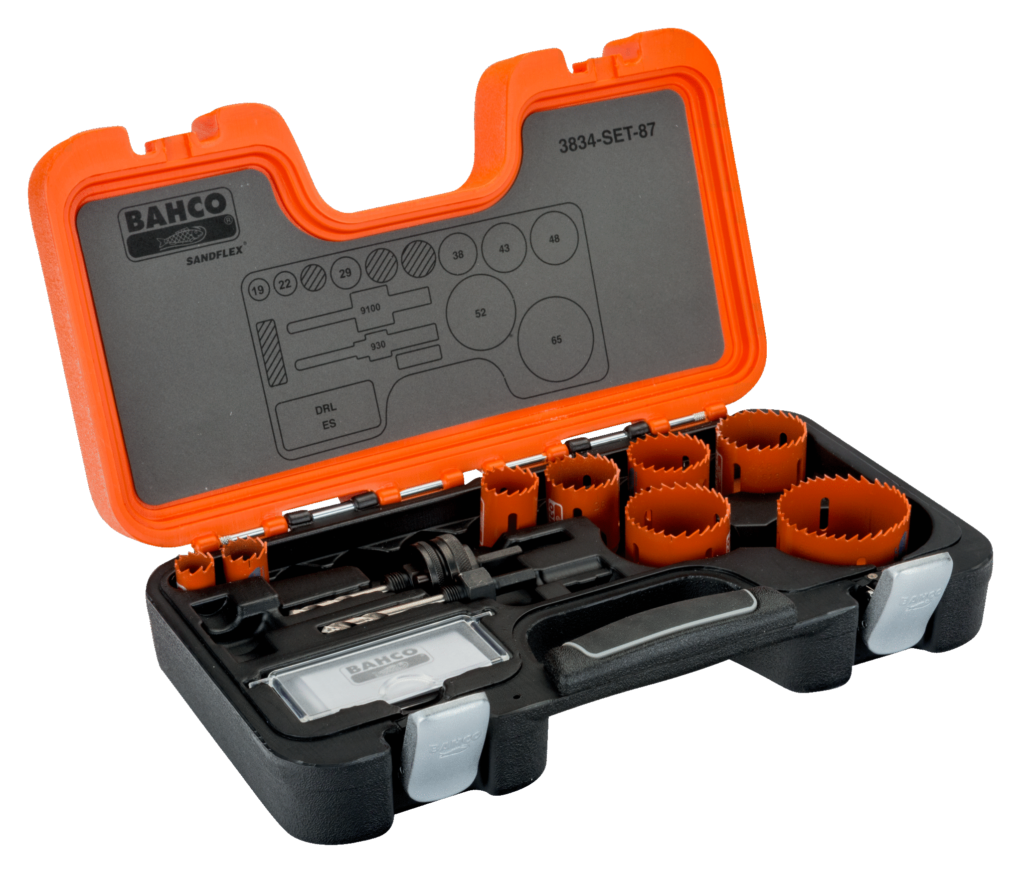 Наборы биметаллических кольцевых пил Sandflex BAHCO 3834-SET-87
