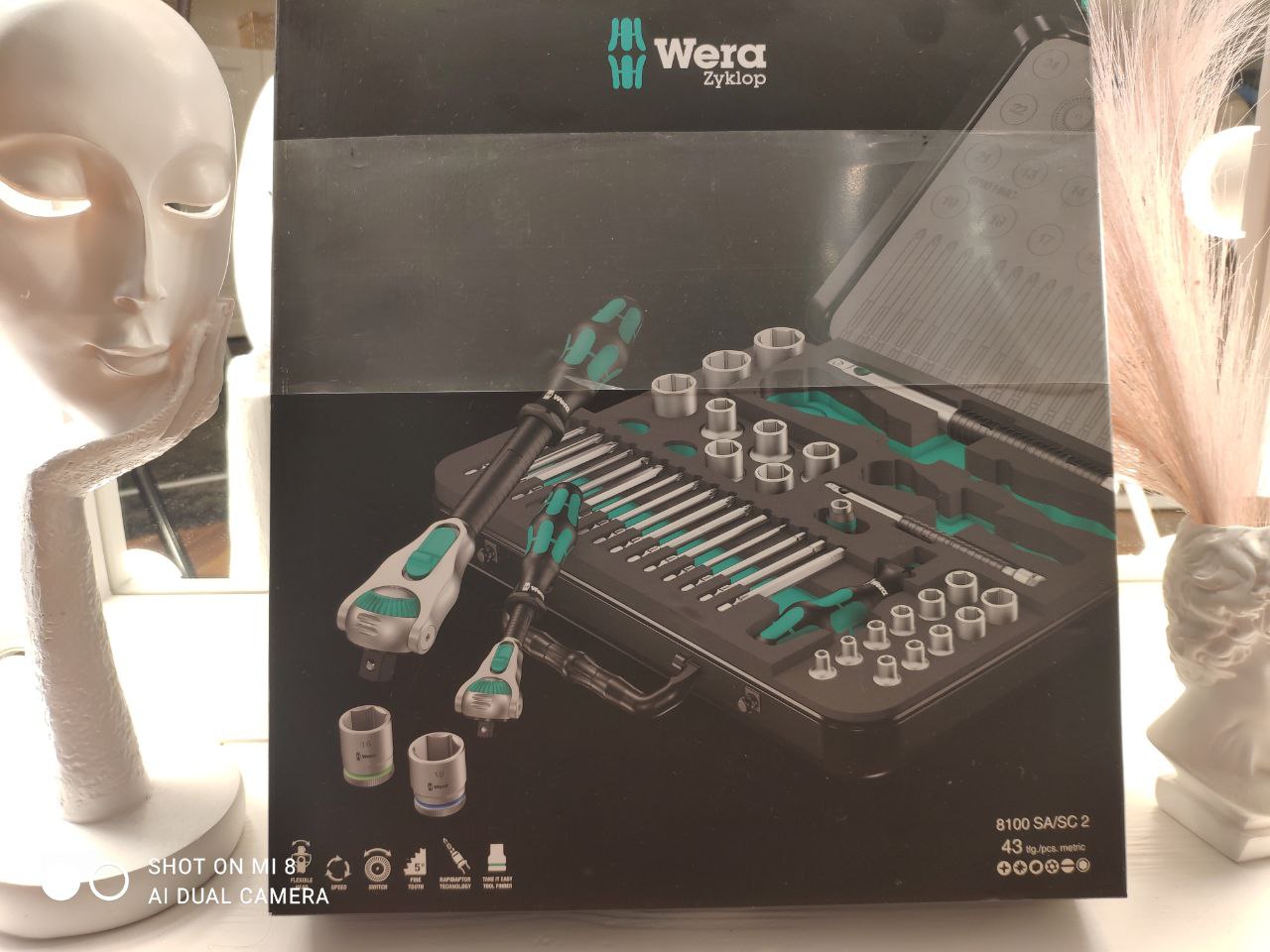 картинка 8100 SA/SC 2 Zyklop Speed Набор с трещоткой, DR 1/4" и 1/2", 43 предмета WERA WE-160785 от магазина "Элит-инструмент"