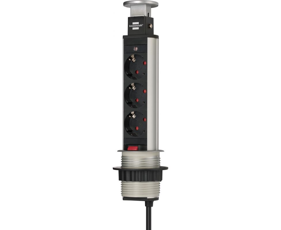 картинка Удлинитель сетевой встраиваемый 2 м Brennenstuhl Tower Power H05VV-F 3G1.5 1396200003 от магазина "Элит-инструмент"