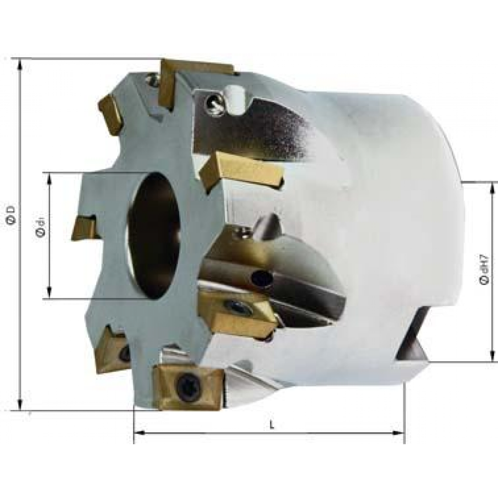 Головка накладная угловая D63мм Z8 для APKT/APMT 1003. FORMAT 2999 0480 Fplus