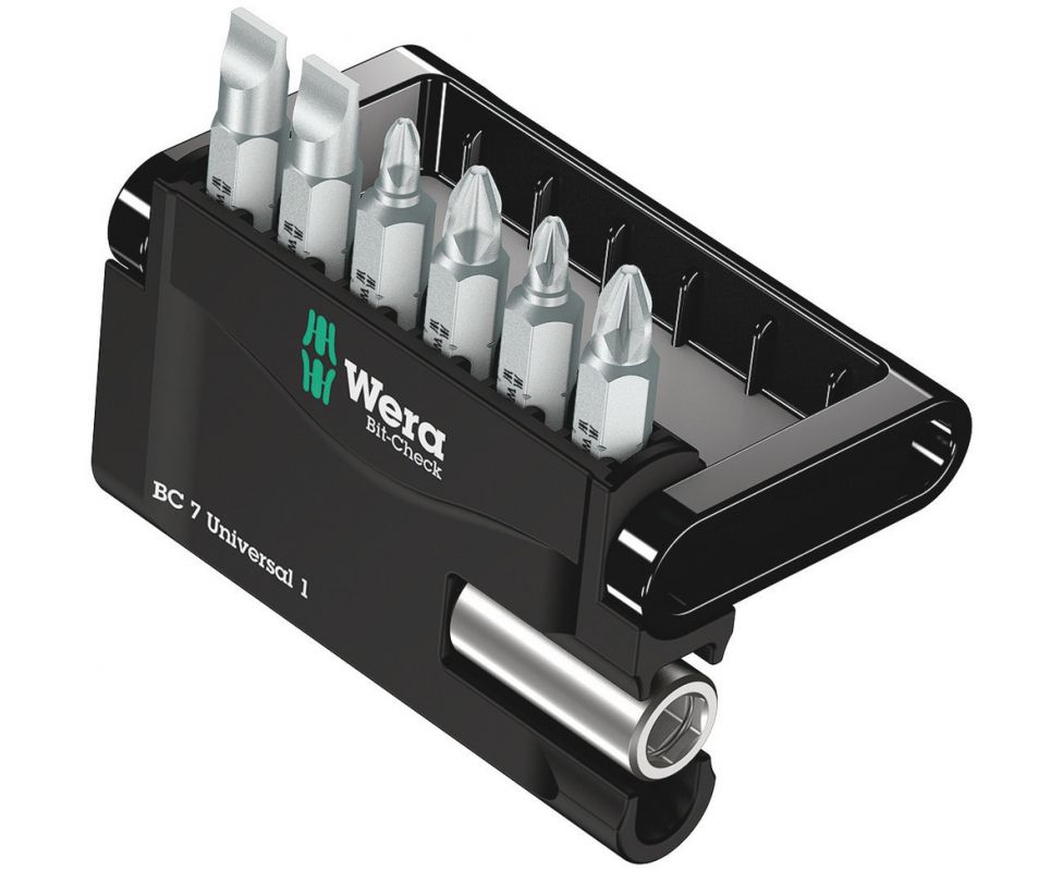 Bit-Check 7 Universal 1 Набор насадок (PH, PZ, SL) и держатель Wera WE-056295