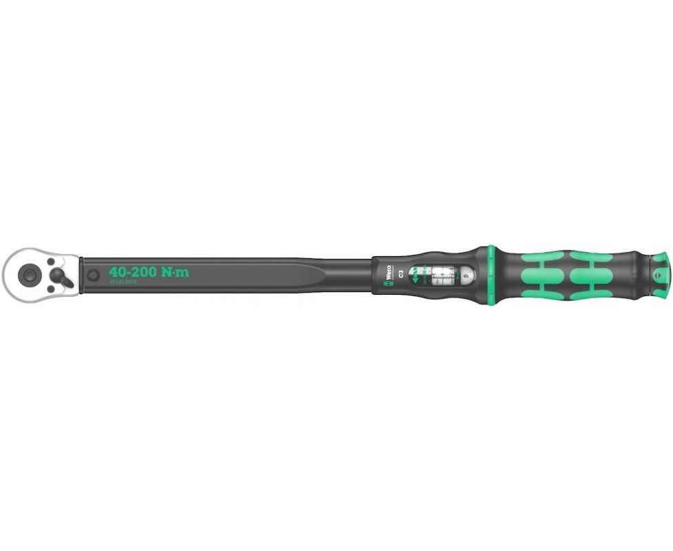 Динамометрический ключ Wera Click-Torque C 3 40-200 Nm с трещоткой с реверсом WE-075622