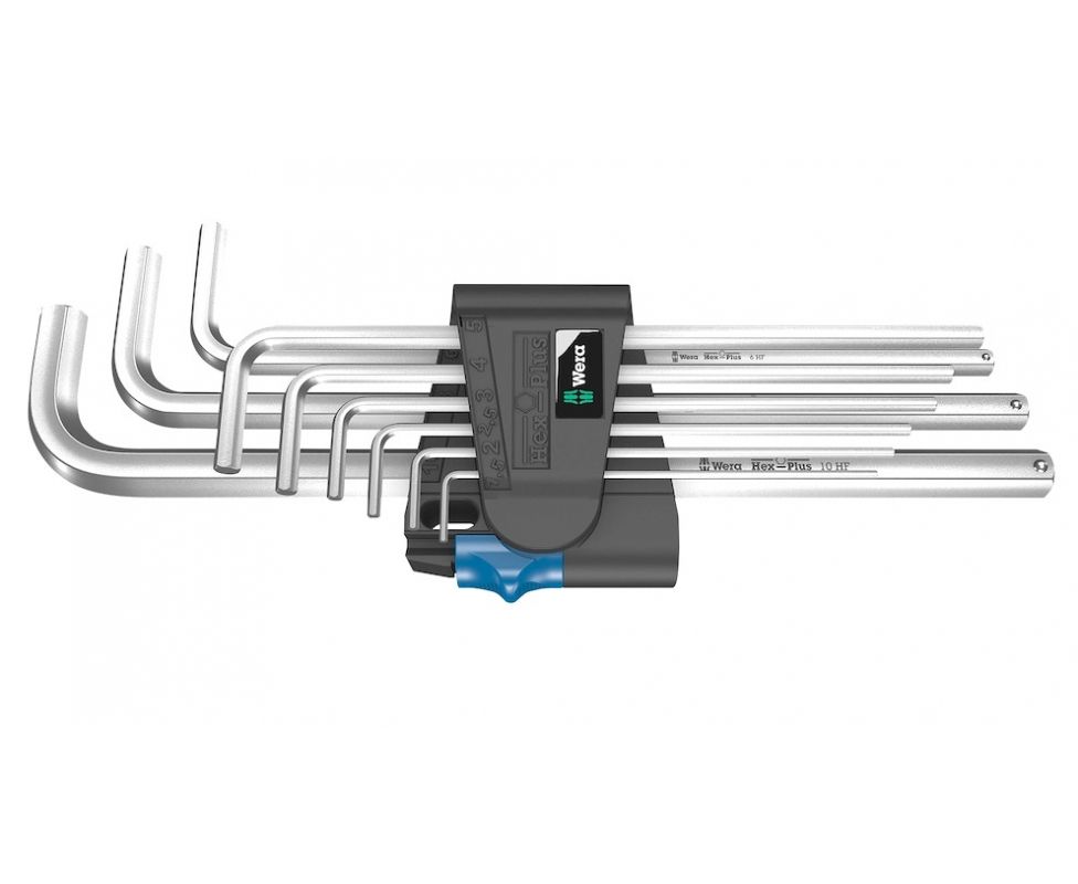 картинка Набор Г-образных ключей, метрических, хромированных Wera 950/9 L Hex-Plus HF 1 WE-022130 от магазина "Элит-инструмент"