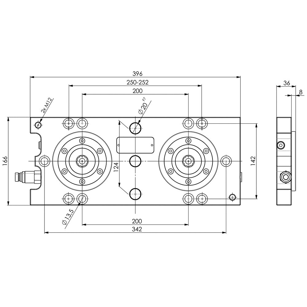 картинка 2-точечная зажимная станция АМF 427484 от магазина "Элит-инструмент"