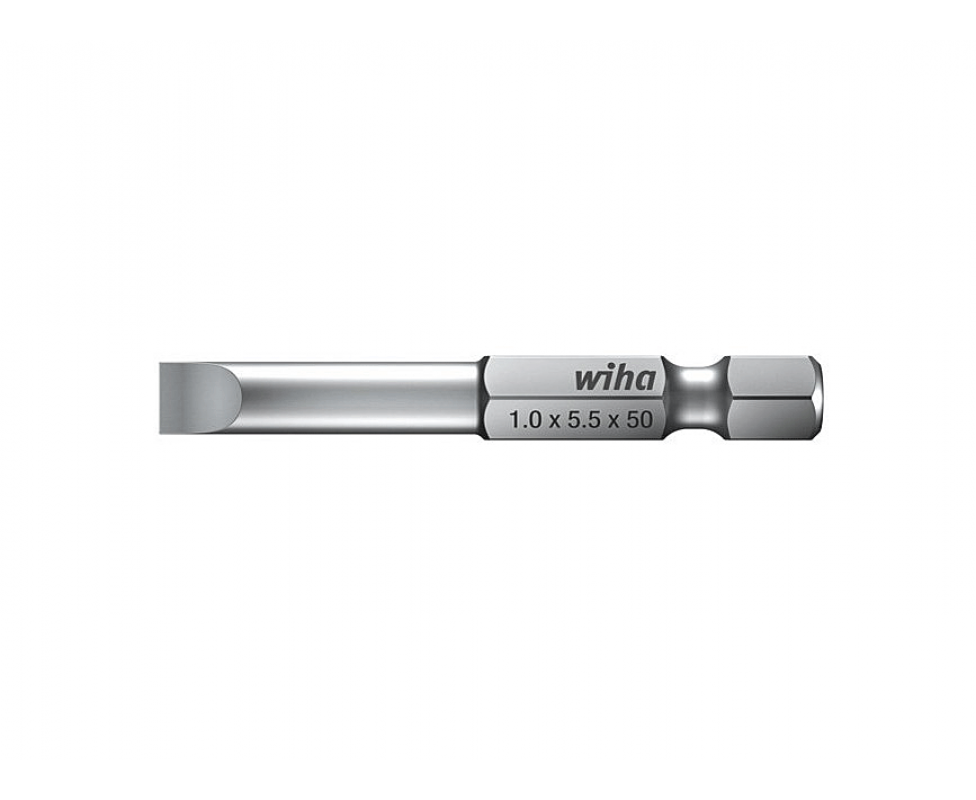 Бита Wiha Professional Slotted 7040 Z 01796 1,0 x 5,5 x 50 шлицевая