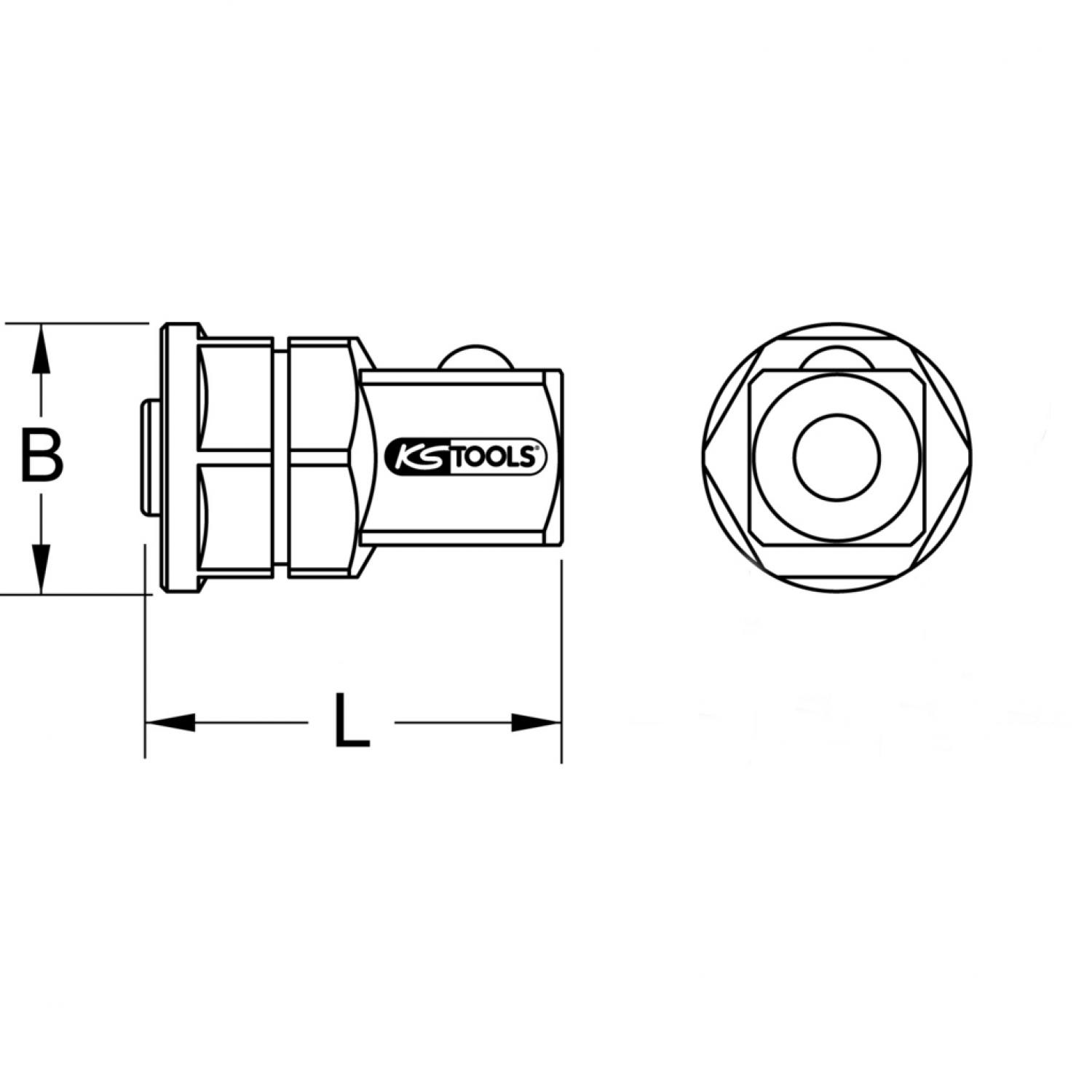 картинка Адаптер для торцовых головок GEARplus, 1/2''х19 мм от магазина "Элит-инструмент"