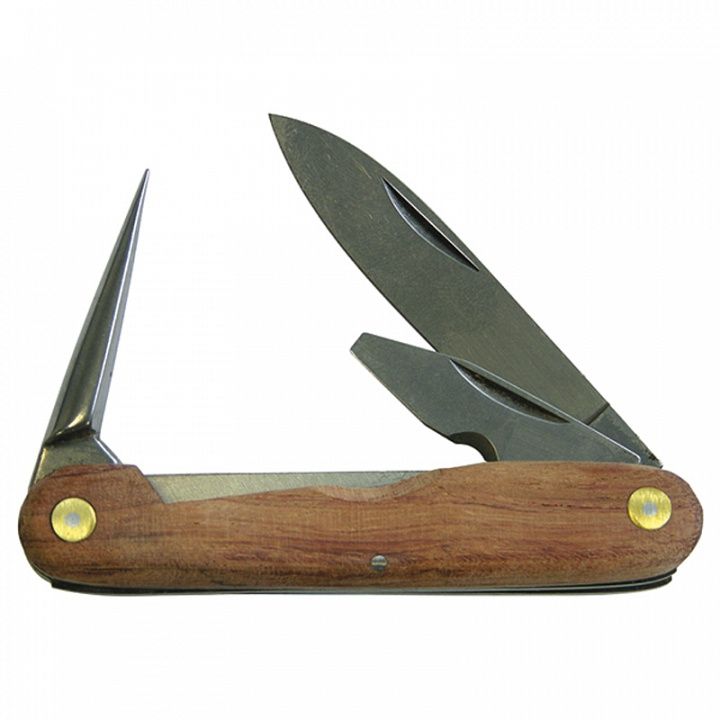 Нож с деревянной рукояткой 3-компонентный