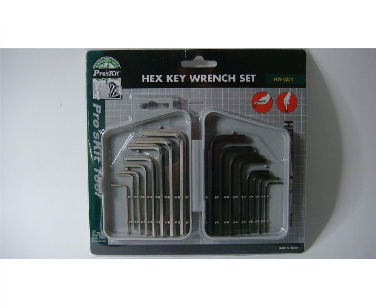 картинка Набор штифтовых ключей HEX ProsKit HW-0221 от магазина "Элит-инструмент"