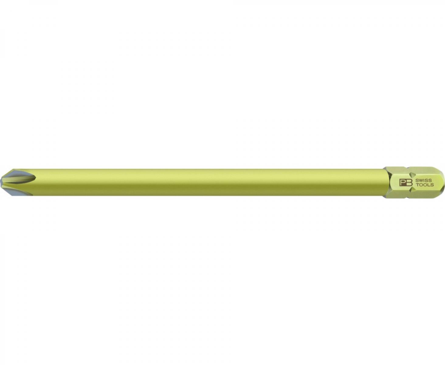 Бита крестовая Phillips PrecisionBits C6,3 с внешним шестигранником 1/4 PB Swiss Tools PB C6L.190/0-80 PH0