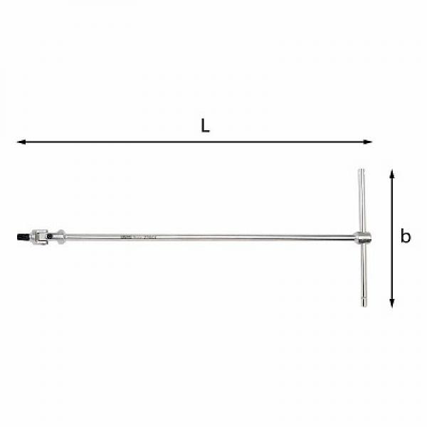 Ключи с Т-образной рукояткой и шарнирнойголовкой для винтов TORX® 273 CTX U02730054