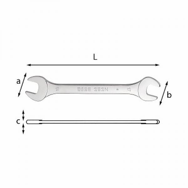 Ключи двусторонние рожковые 252 N U02520556