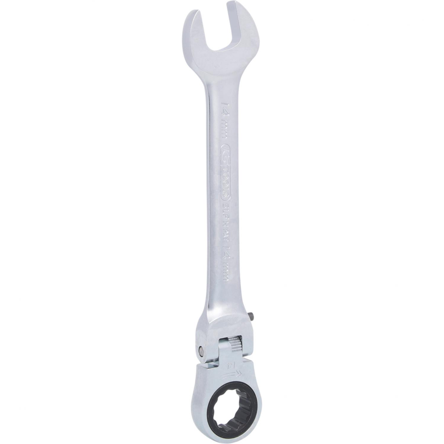 картинка Шарнирный комбинированный ключ с трещоткой GEARplus, регулируемый, 14 мм от магазина "Элит-инструмент"