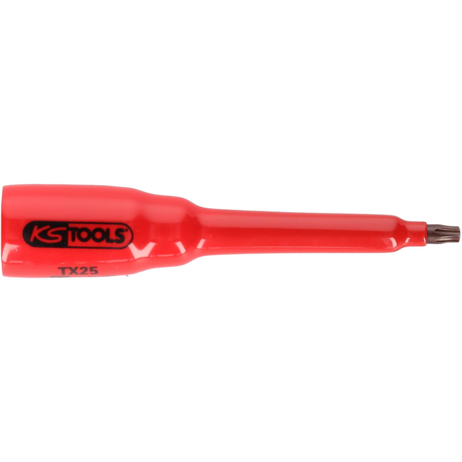 Торцевая головка изолированная 3/8" с битой для  шлицев типа Torx, Т10, длинная