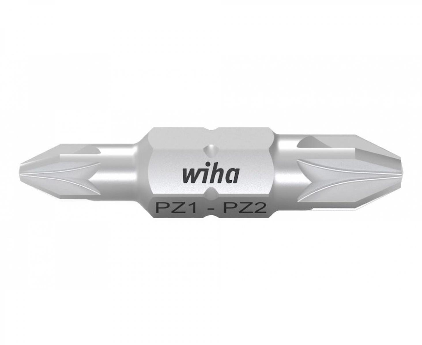 Бита Wiha Standard двусторонняя крестовая Pozidriv PZ1 х PZ2 х 30 мм 7412Z 43863 10 шт.