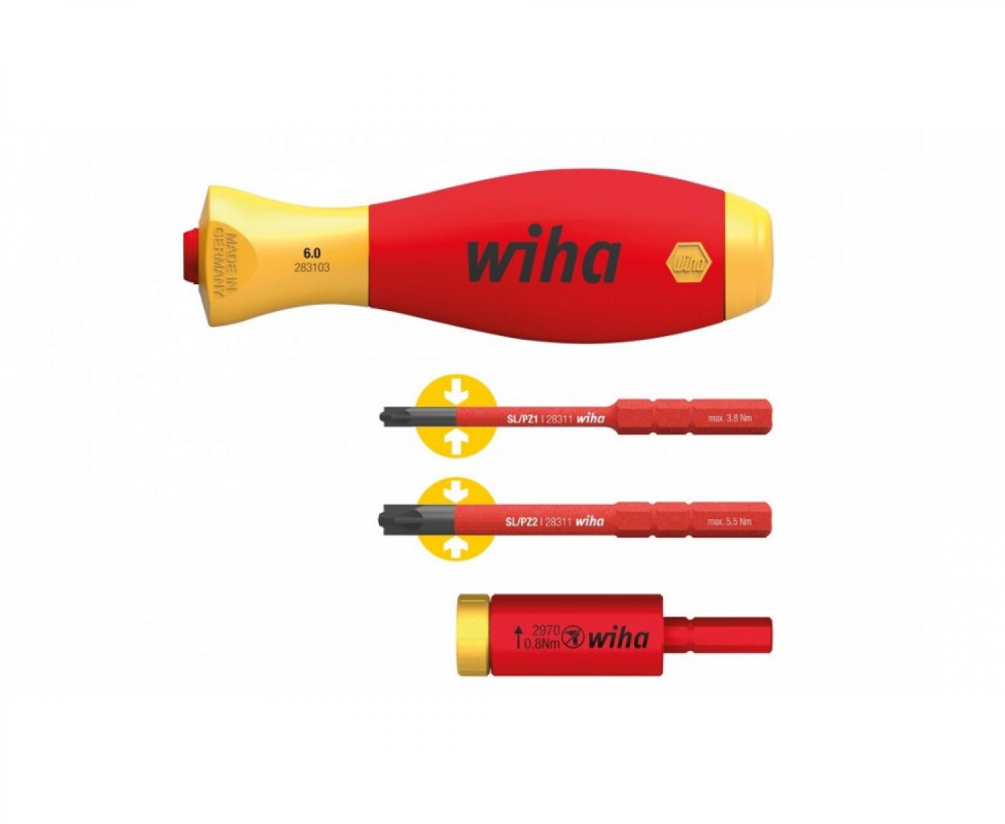 картинка Стартовый набор easyTorque Adapter electric 0,8 Нм XENO SL/PZ Wiha 41476 4 предмета от магазина "Элит-инструмент"