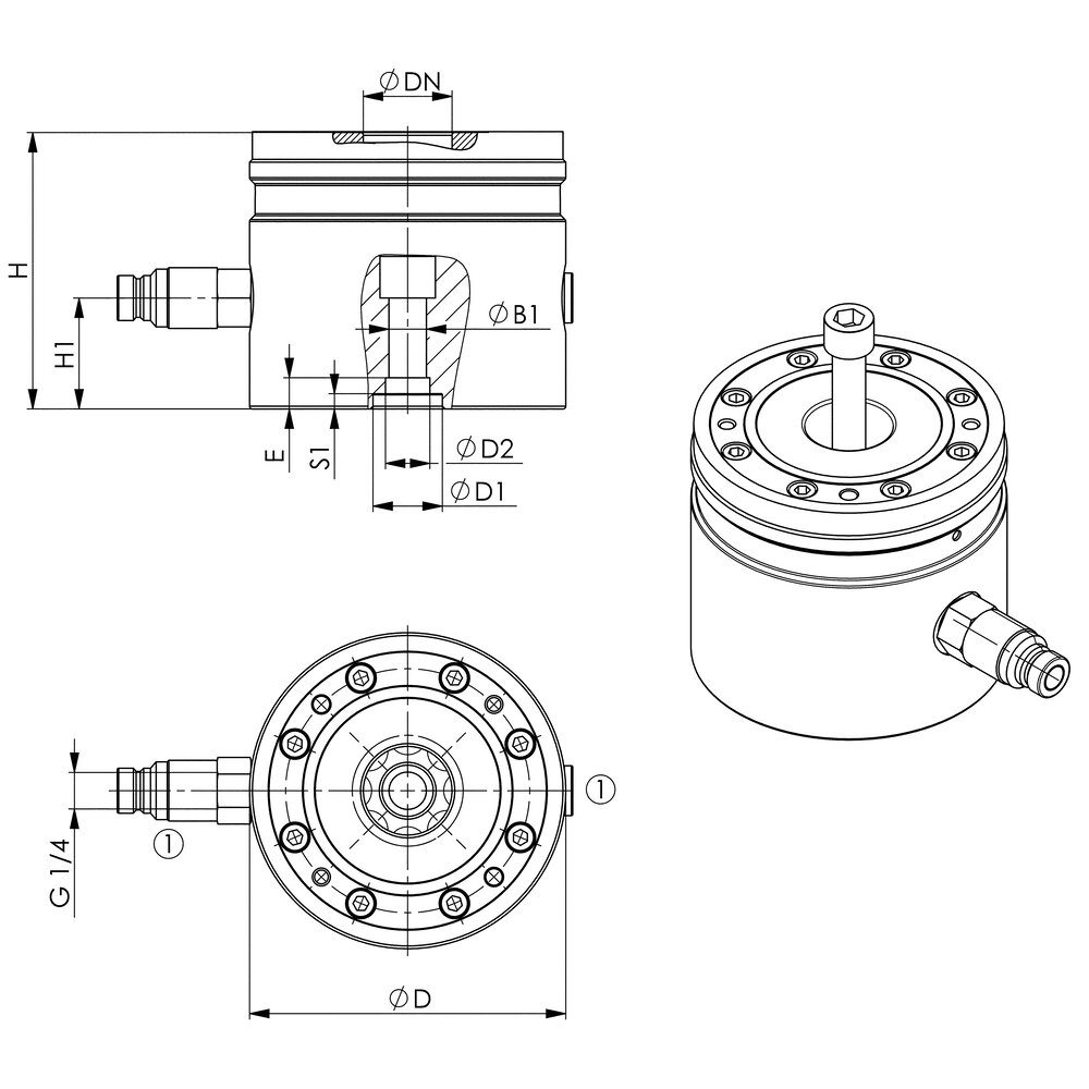 картинка Монтажный элемент BH10 и BH20, гидравлический АМF 534800 от магазина "Элит-инструмент"