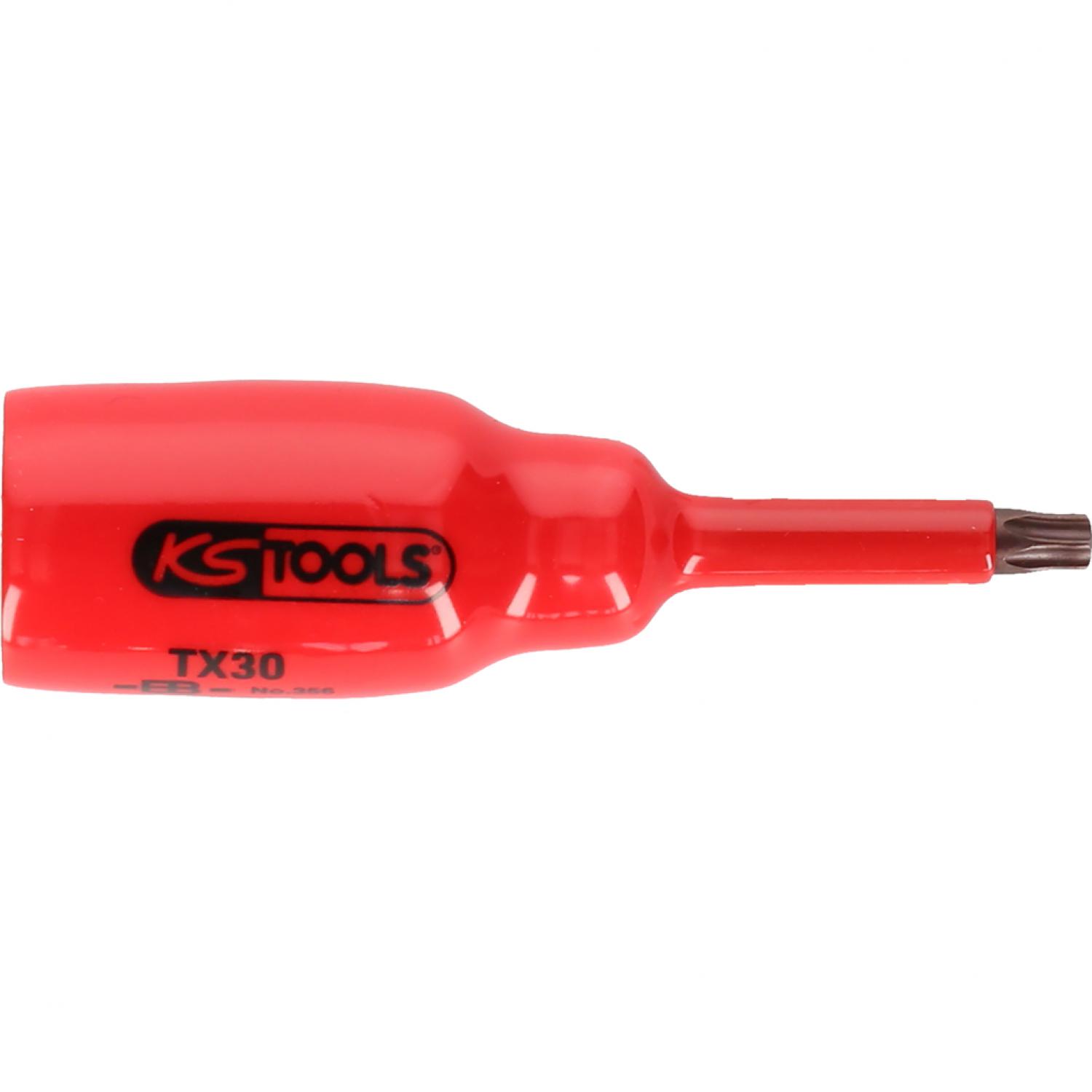 Торцевая головка изолированная 1/2" с битой для  шлицев типа Torx, короткая, Т45
