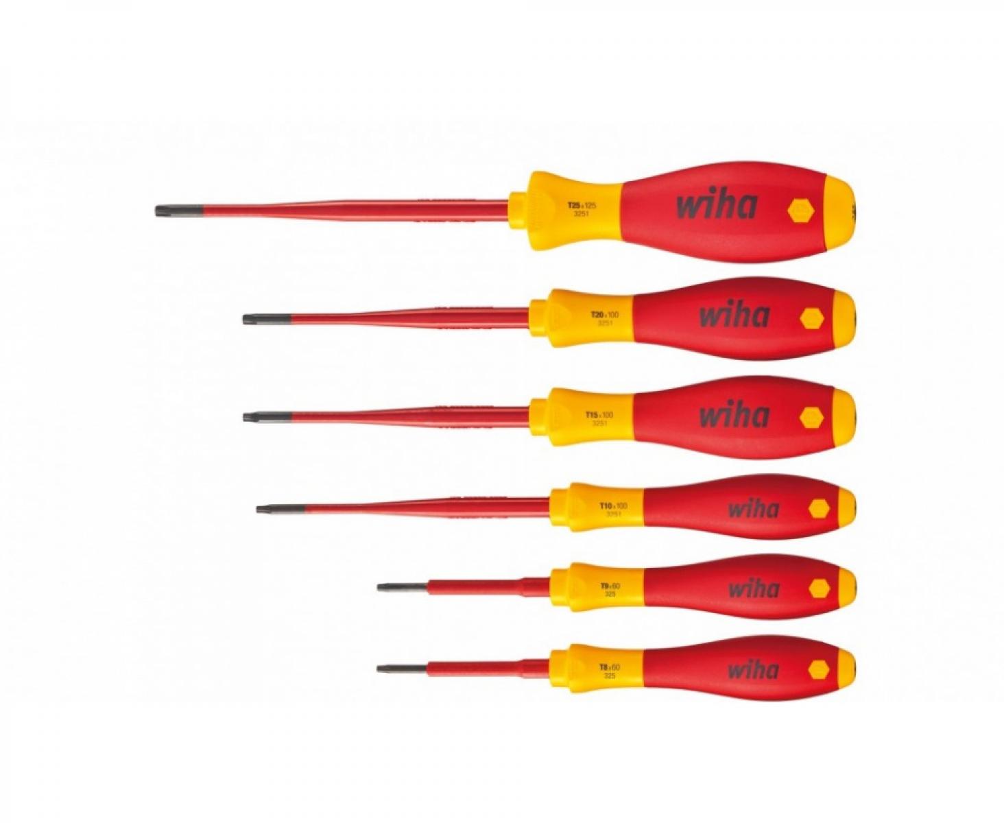 Набор отверток TORX TR Wiha SoftFinish electric SlimFix 3251 TR K6 41245