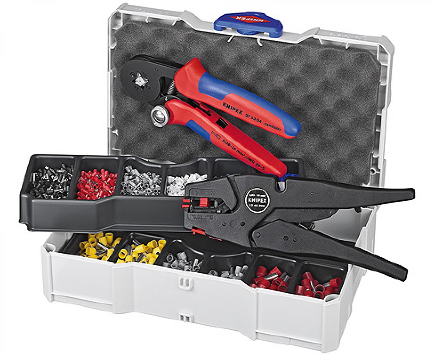 картинка Набор кабельных наконечников для опрессовки контактных гильз Knipex KN-979010 от магазина "Элит-инструмент"