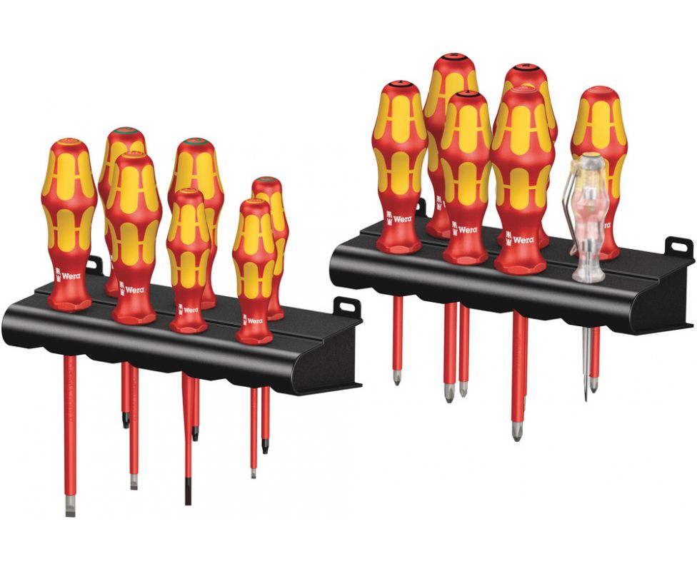 картинка Набор отверток PH TORX SL PZ PZ/S Wera Kraftform Big Pack 100 VDE WE-105631 от магазина "Элит-инструмент"