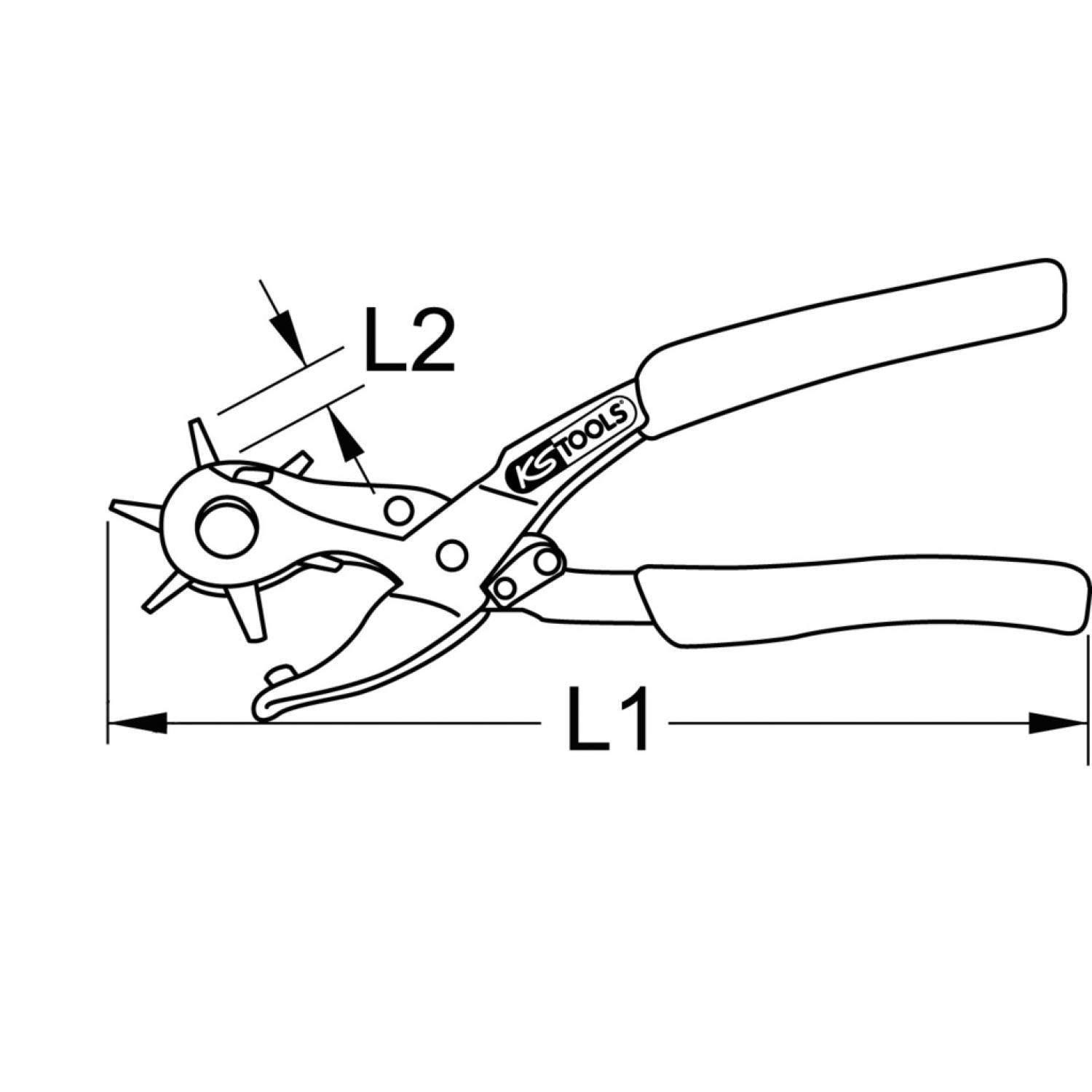 картинка Револьверные дыропробивные клещи и клещи для ушек, 220 мм от магазина "Элит-инструмент"