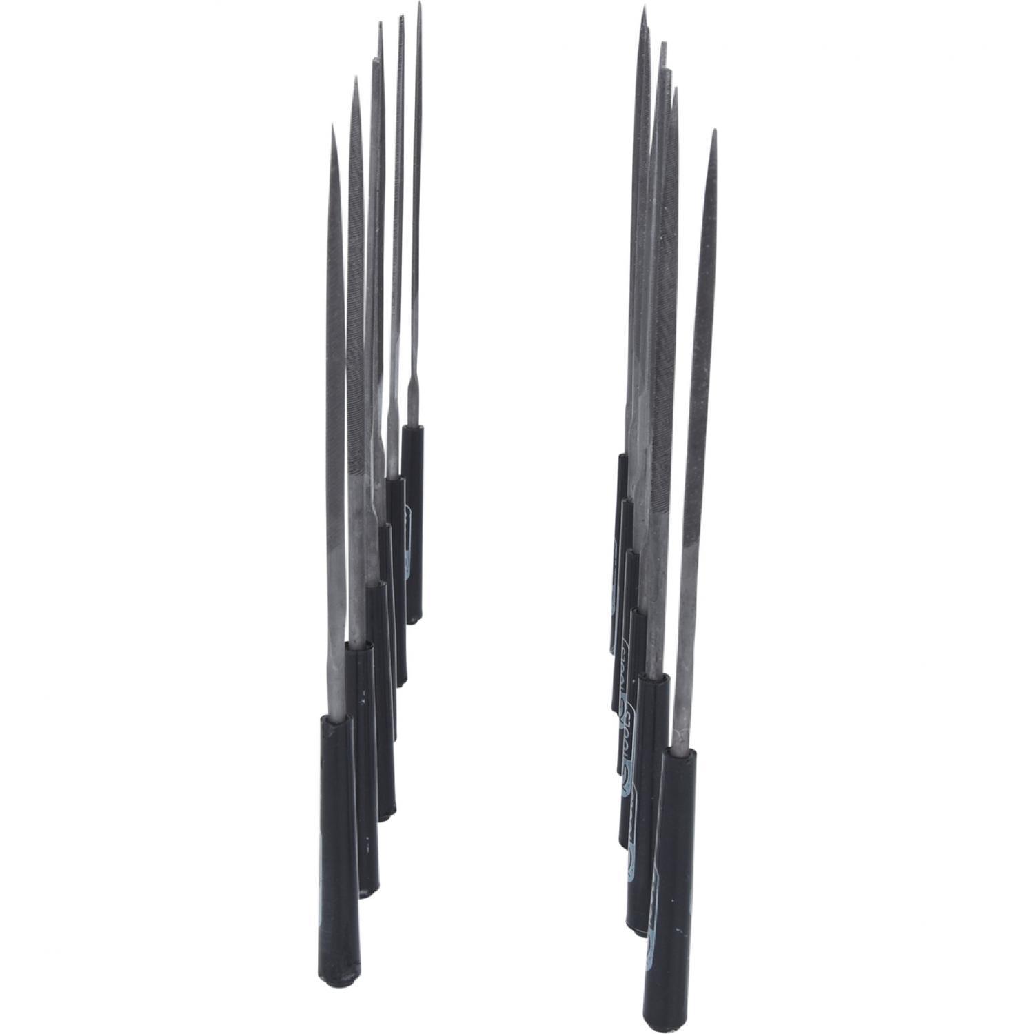 картинка Комплект надфилей с пластиковой рукояткой, 12 шт KSTools 140.3050 от магазина "Элит-инструмент"