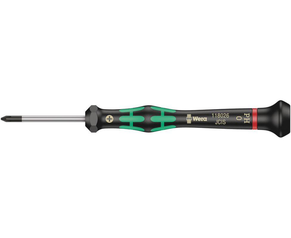 картинка Отвертка Phillips Wera Kraftform Micro для электронщика 2050 PH WE-118022 PH 0 х 60 крестовая от магазина "Элит-инструмент"