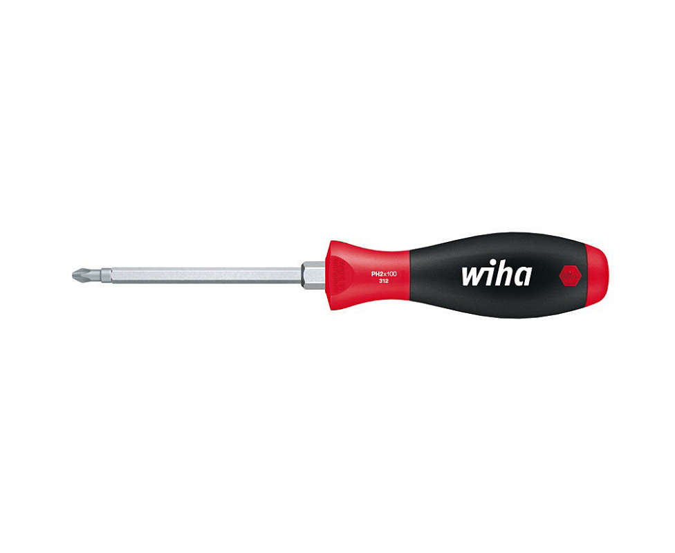 Отвертка Wiha SoftFinish Phillips 312 00766 PH3 x 150 крестовая с шестигранным жалом
