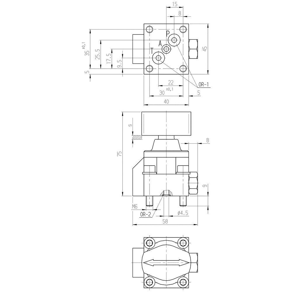 картинка Ручной седельный клапан, 3/2-ходовой АМF 114298 от магазина "Элит-инструмент"