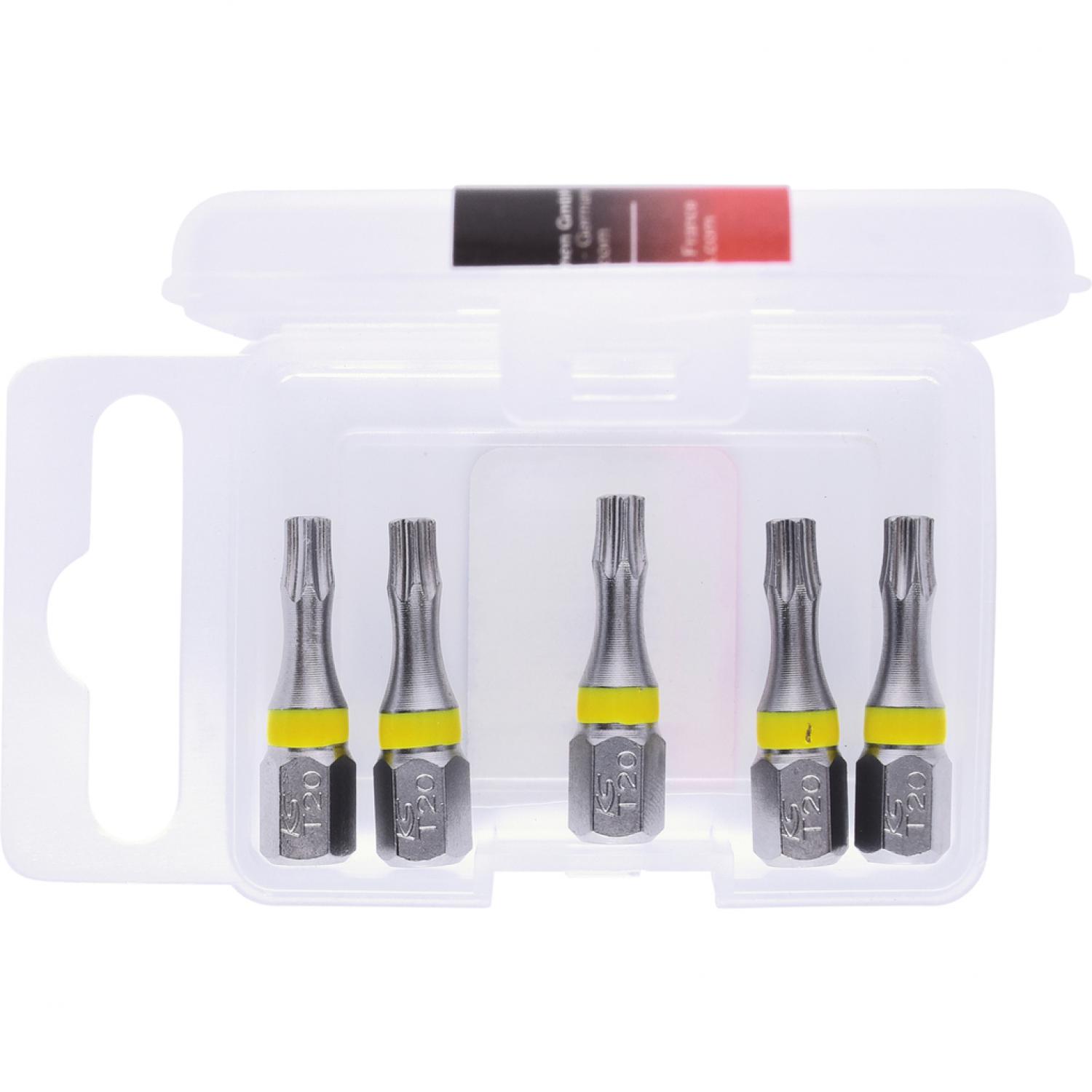 картинка Бит TORSIONpower 1/4" с профилем Torx, 25 мм, Т20, 5 шт в упаковке от магазина "Элит-инструмент"