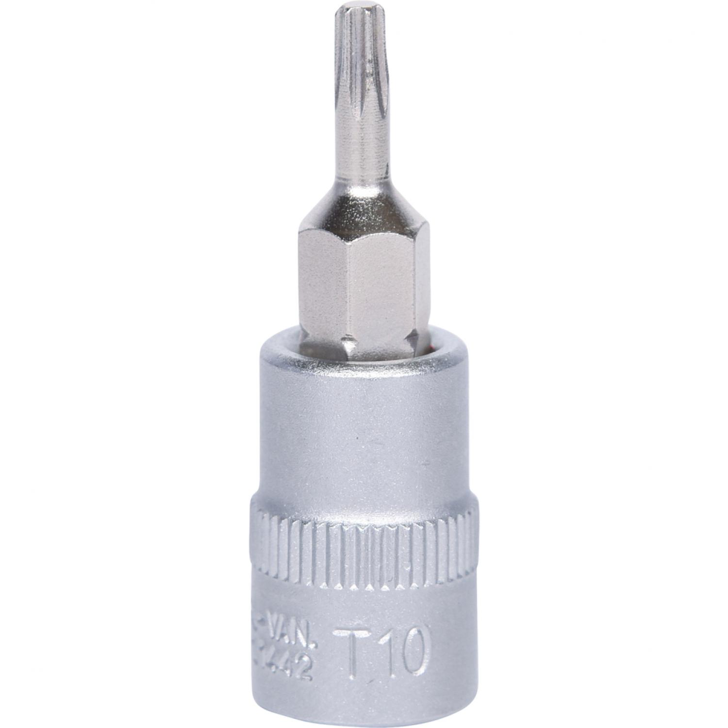 картинка Торцовая головка с профилем Torx с битом 1/4", T10 подвеска от магазина "Элит-инструмент"