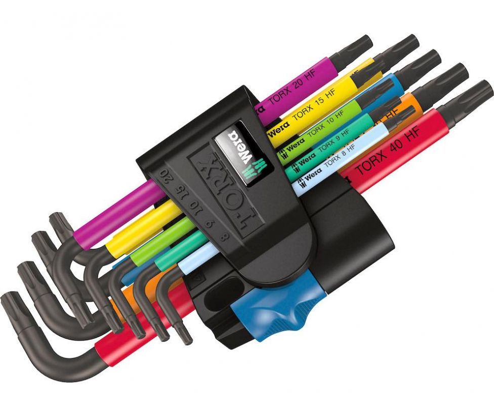 картинка Набор Г-образных ключей TORX Wera 967/9 TX Multicolour HF 1 WE-024179 от магазина "Элит-инструмент"