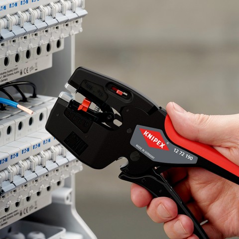 картинка Многофункциональный инструмент - стриппер для электриков NexStrip KNIPEX KN-1272190 от магазина "Элит-инструмент"